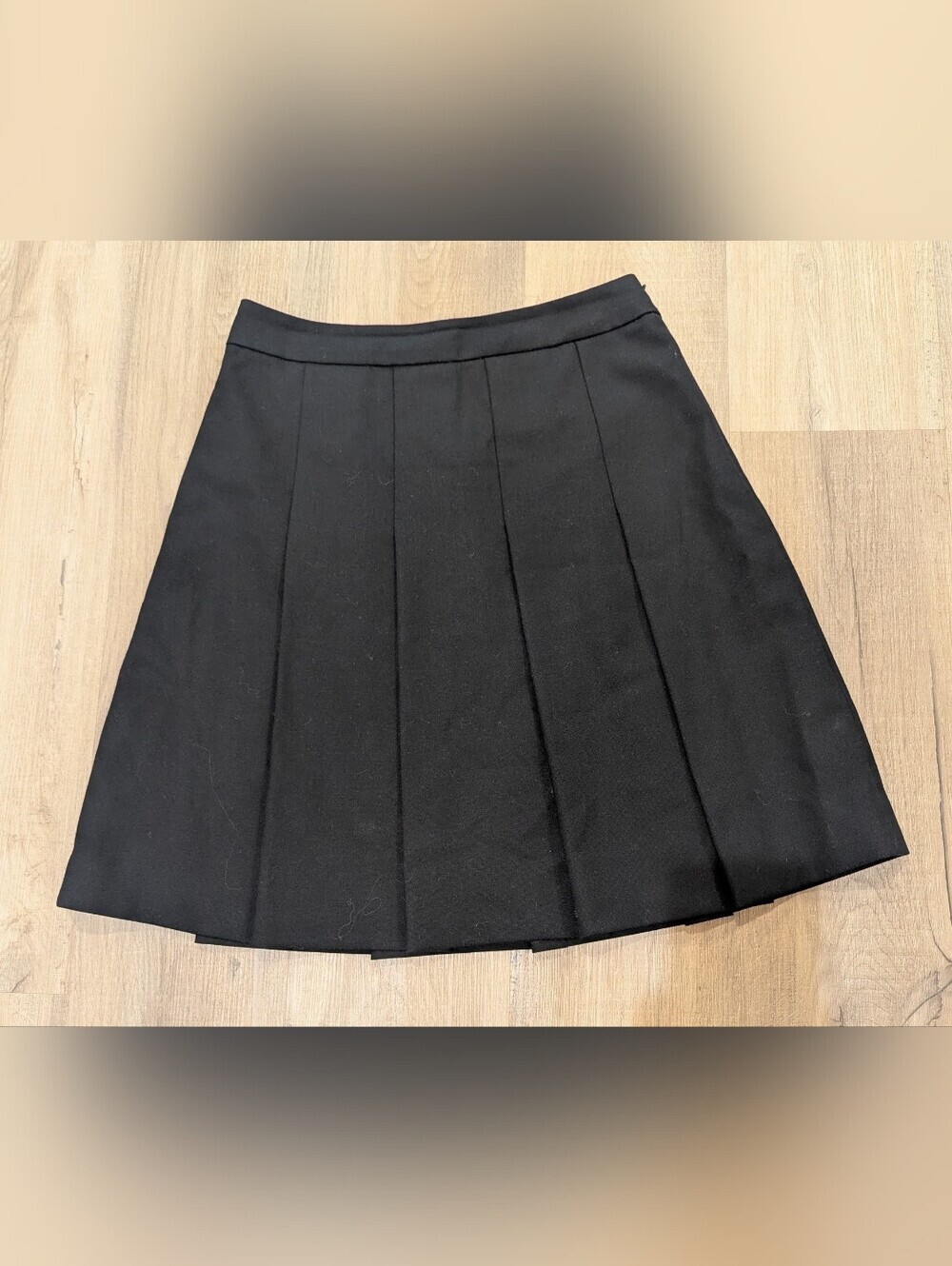 Kate Spade New York Skirt the Rules Black Pleated Wool Skirt - Picture 2 of 7